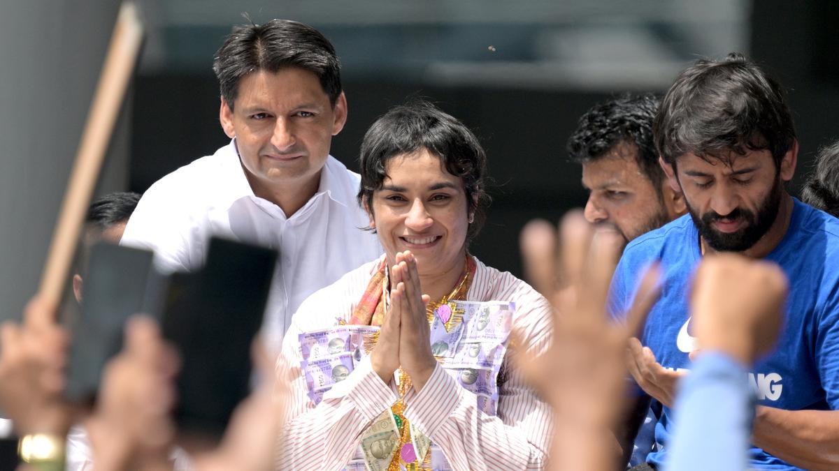 Vinesh Phogat breaks down in tears on return to India after Paris Olympics heartbreak